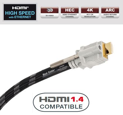  HDMI:REAL CABLE -  INFINITE (HDMI-HDMI) HDMI 1.4 3D High Speed with Ethernet  1M50