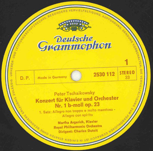   3  Tschaikowsky - Klavierkonzert Nr. 1 B-Moll (Deutsche Grammophon 2530112) Germany, Clearaudio Vinyl