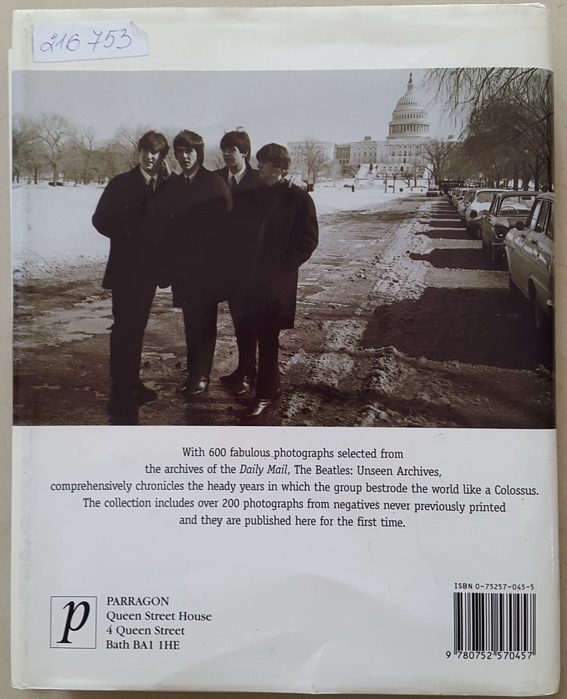   6   : THE BEATLES: UNSEEN ARCHIVES. [Hardcover]. Medium Size. Used, EX condition.
