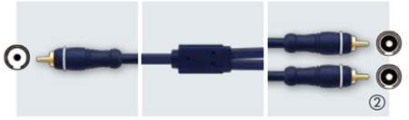 Y - : Real Cable Y58M  (1 RCA-2RCA)  0.2M