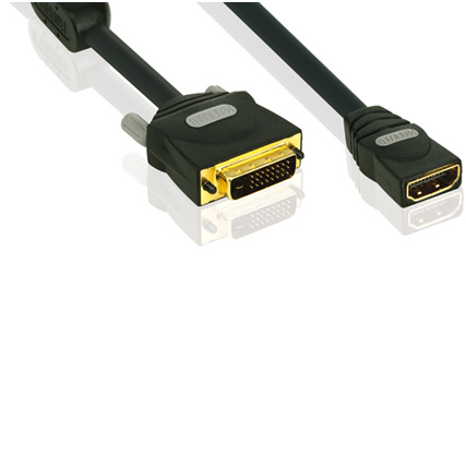 : PGP 1002 PROFIGOLD 1002 Adapter  -HDMI F - DVI M  0.15m