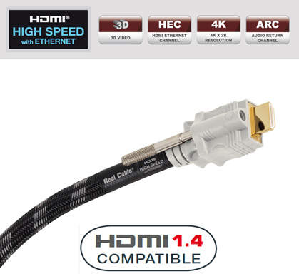  HDMI:REAL CABLE -  INFINITE (HDMI-HDMI) HDMI 1.4 3D High Speed with Ethernet  3M00