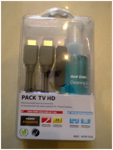 Набор для чистки : Real Cable LCD/PLASMA HTK 100 : HDMI 1M50+MICROFIBER+ SPRAY 120ml
