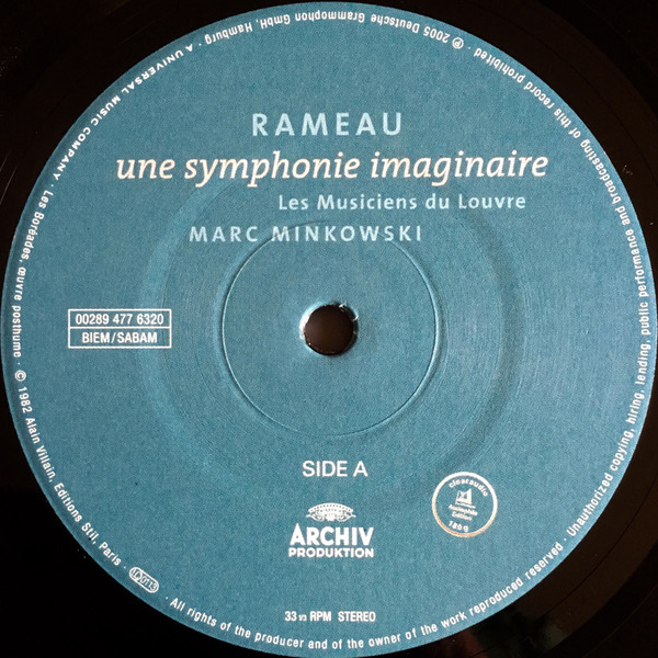   4  Rameau - une symphonie imaginaire (0028947763200, 180 gram vinyl) Germany, New & Original Sealed