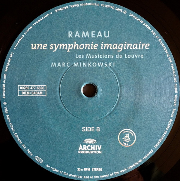   5  Rameau - une symphonie imaginaire (0028947763200, 180 gram vinyl) Germany, New & Original Sealed
