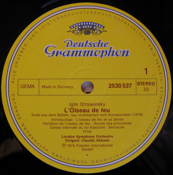   2  Igor Strawinsky - The Firebird (LP 2530537, 180 gram vinyl) Germany, New & Original Sealed