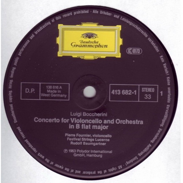   2  Vivaldi  Tartini  Boccherini Cello Concertos (Deutsche Grammophon 2530974, 180 gr.) Germany, Mint