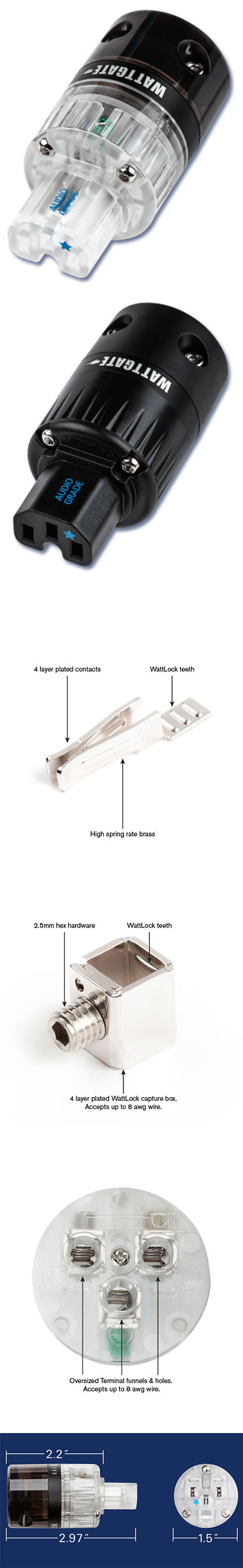  : Kimber Kable WATTGATE 350 RH EVO Clear/Smoke ()