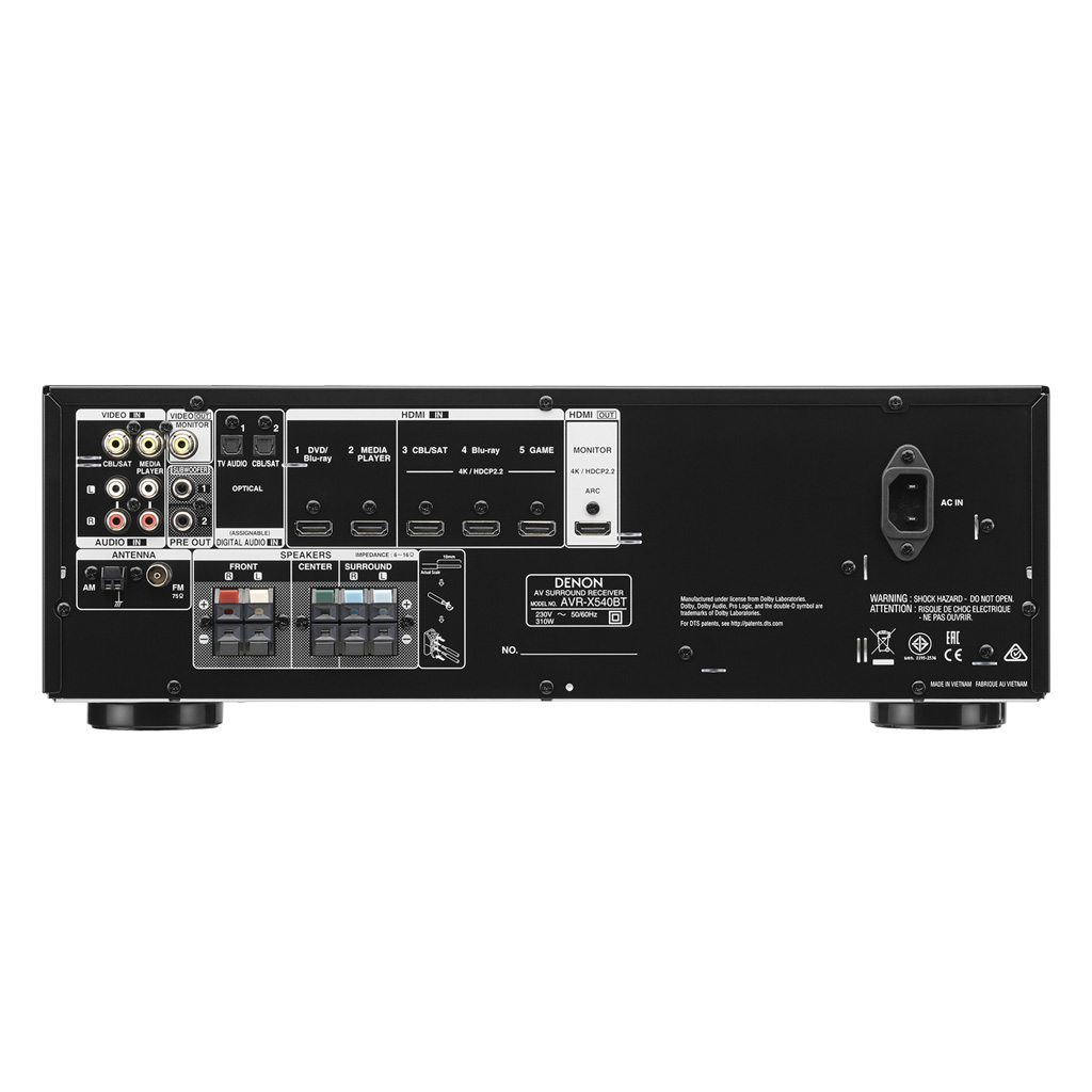   2  AV : Denon AVR-X540BT (5.2 h) Black