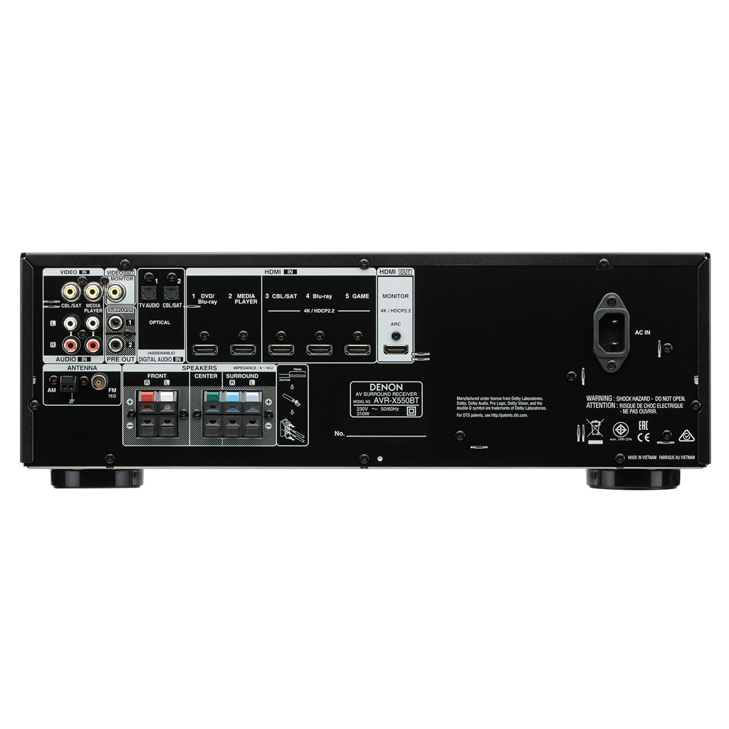   2  AV : Denon AVR-X550BT (5.2 h) Black