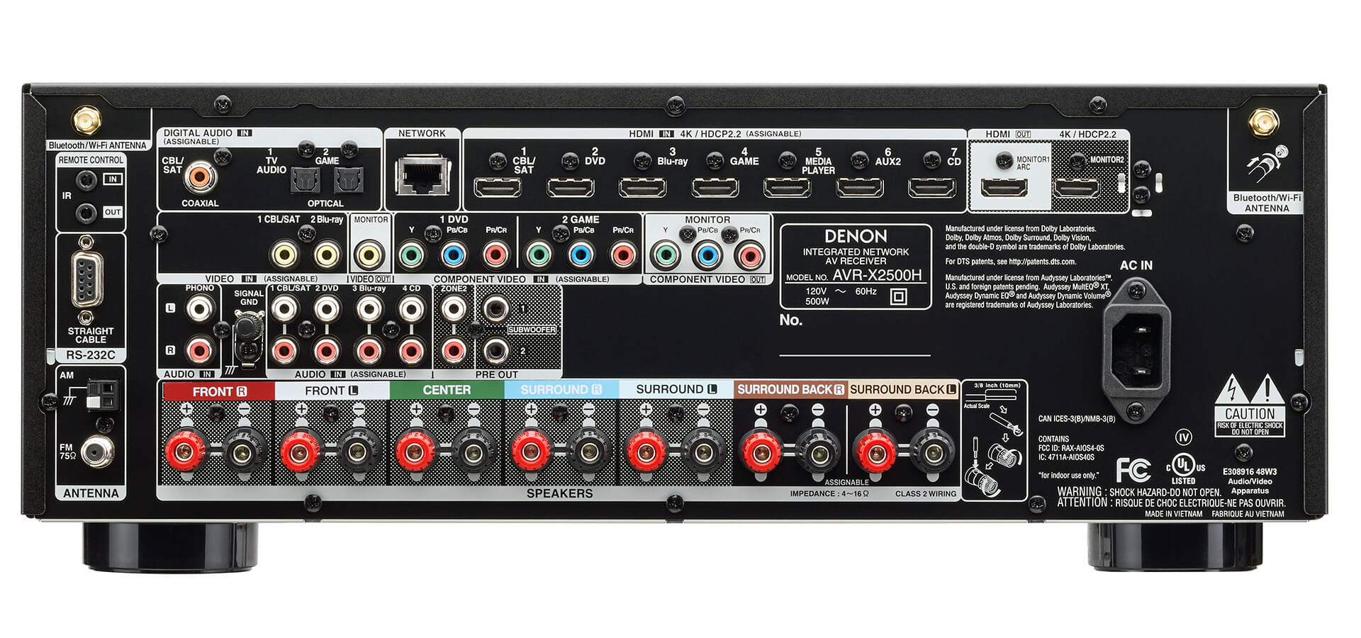   5  AV : Denon AVR-X2500H (7.2 h) Black