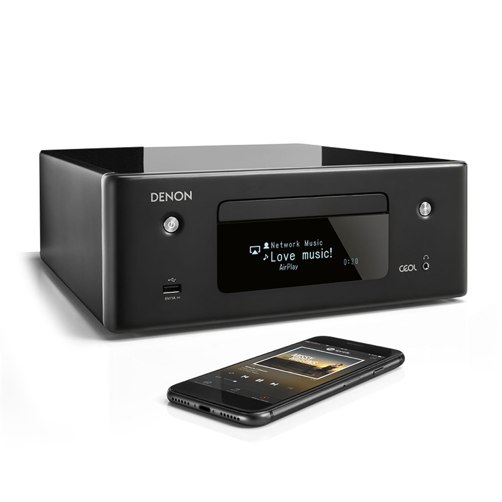  CD-  Wi-Fi/AirPlay2/Bluetooth: Denon CEOL RCD-N10 Black