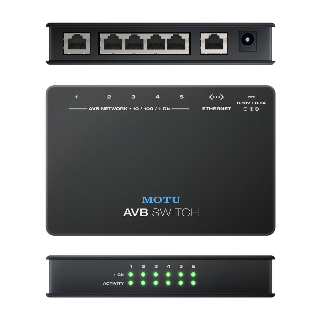   4  AVB-: Motu 5 Port AVB Switch 1-Gigabit (MOTU-AVB-EU)*