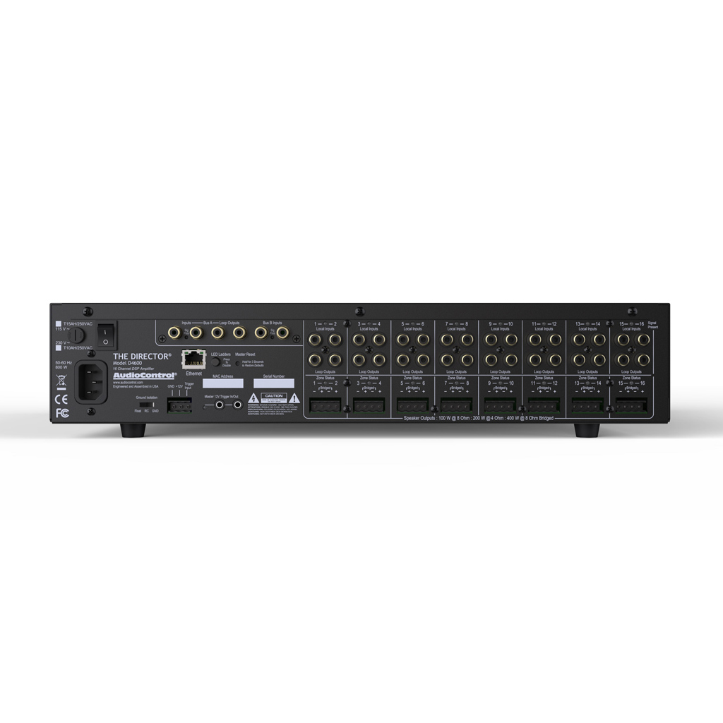   3   : AUDIOCONTROL 16  HIGH-POWER NETWORK DSP AMP-16 ch/100W (D4600)*