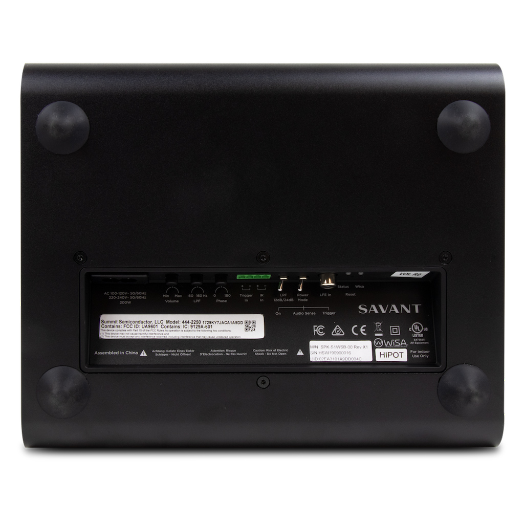 Фото № 5 товара Комплект акустики WiSA 5.1 + пульт ДУ: SAVANT Smart Audio 5.1 with X2 Remote (BLACK) (PKG-SA1RMB-00)