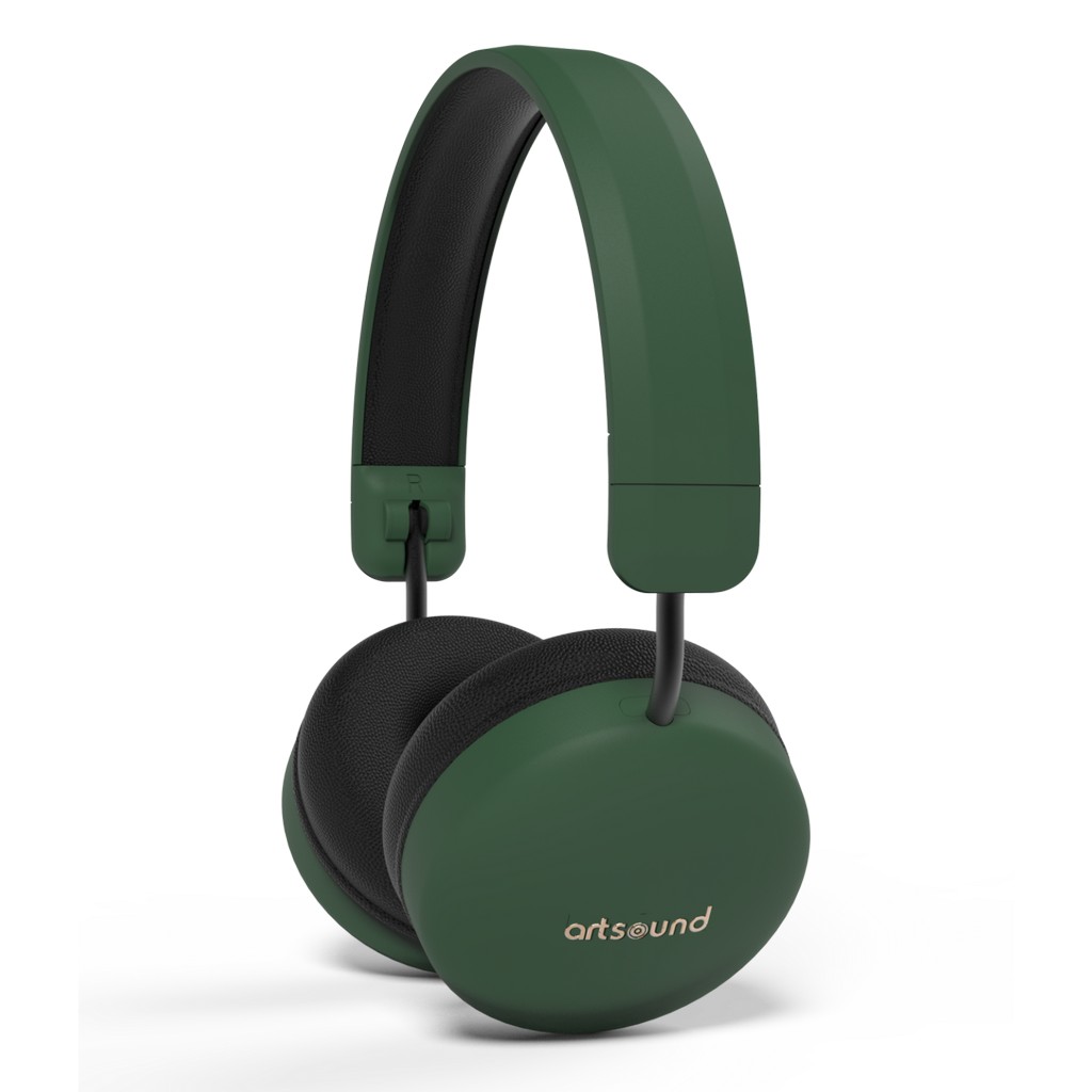   2   : BRAINWAVE05, wireless on-ear headphones,
green