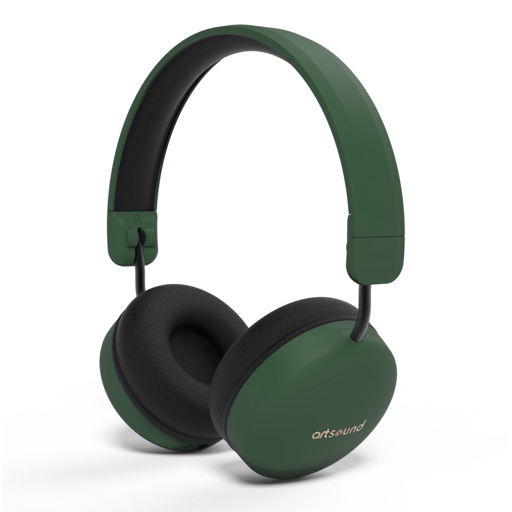  : BRAINWAVE05, wireless on-ear headphones,
green