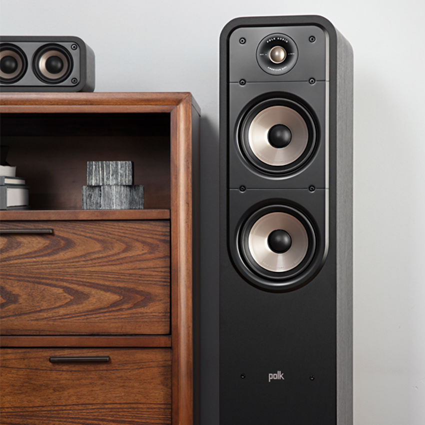 ���� � 8 ������ ��������: ������� Polk Audio Signature S55e � ������� ������-������� Denon DRA-800H