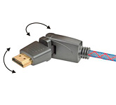 Кабель HDMI: с изменяемым углом коннектора: Real Cable  HD-E-360 (HDMI-HDMI) 1.4 3D Ethernet   1M50