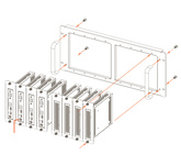 : SAVANT 5U RACK MOUNT SHELF FOR UP TO 8 SINGLE  UNITS (RCK-PAVVM8)  8  (PAV-VIM1C)